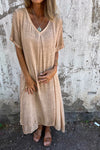 Sadie | Women's V-Neck Dress with Loose Fit and Versatile Style