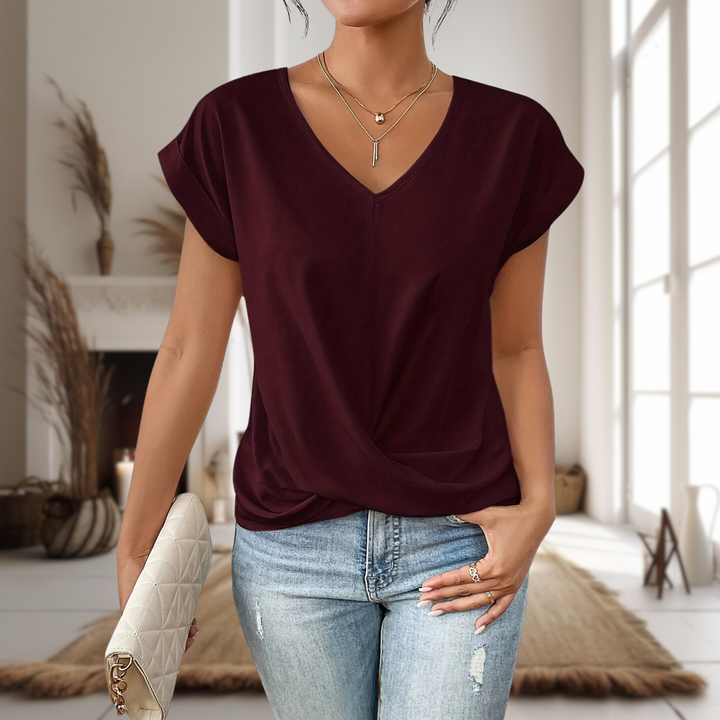 Elle | Casual Sweetheart Neck T-Shirt