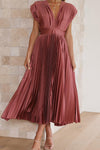 Maria | Elegant Pleated Maxi Dress