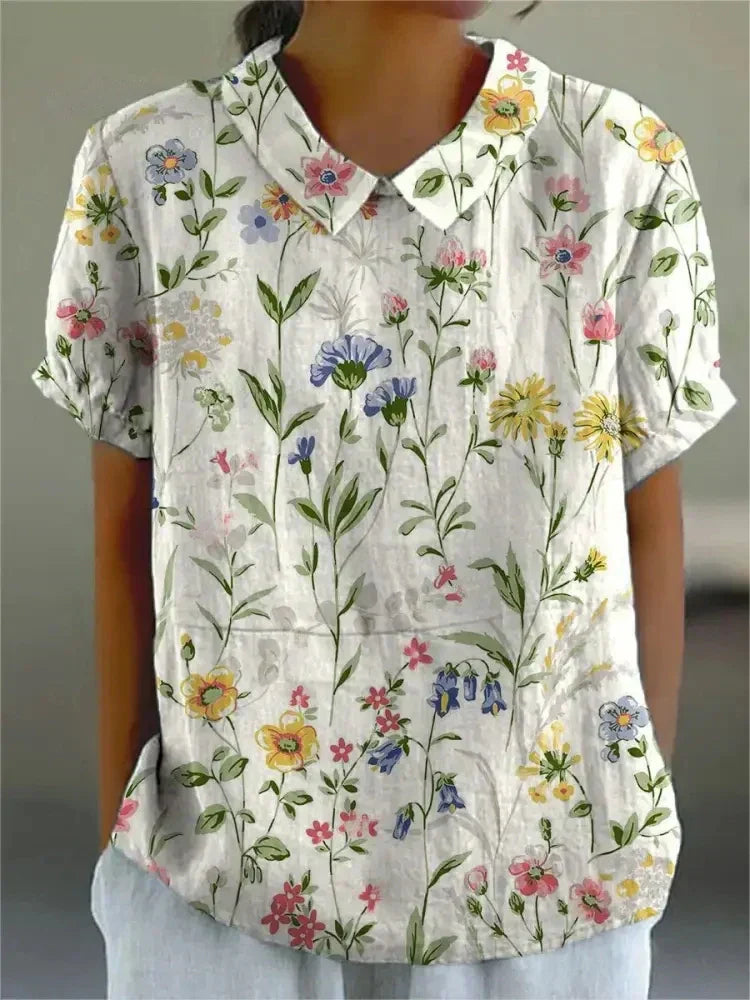 Nancy | Floral Shirt and fashion-forward