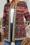 Alice | Women's Cardigan with Geometric Print and Pockets