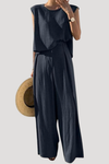 Imara | Women's Sleeveless Top Wide Leg Pants Set