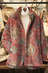 Clara | Women's Printed Coat with Buttons and Collar