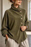 Vivienne | Women's Jacket with Asymmetric Buttons and Ribbing