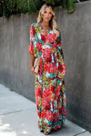 Xiomara | Women's Maxi Dress with Wrap Design and Flowing Skirt