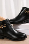 Marigold | Women's Chelsea Ankle Boot with Gold Chain
