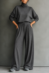 Lillian | Women's Set with Turtleneck and Wide-Leg Pants